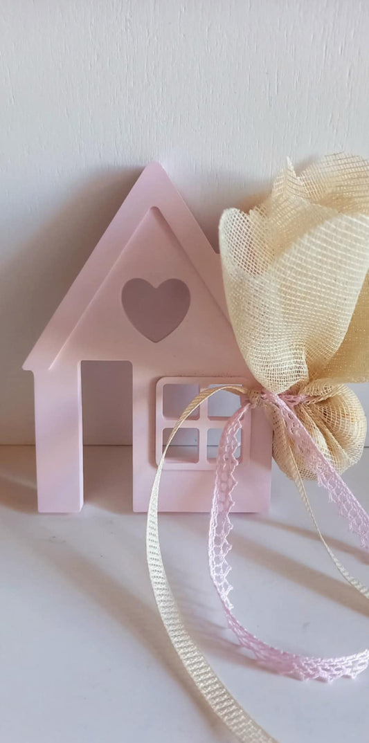 Μπομπονιέρα βάπτισης κεραμικό σπιτάκι