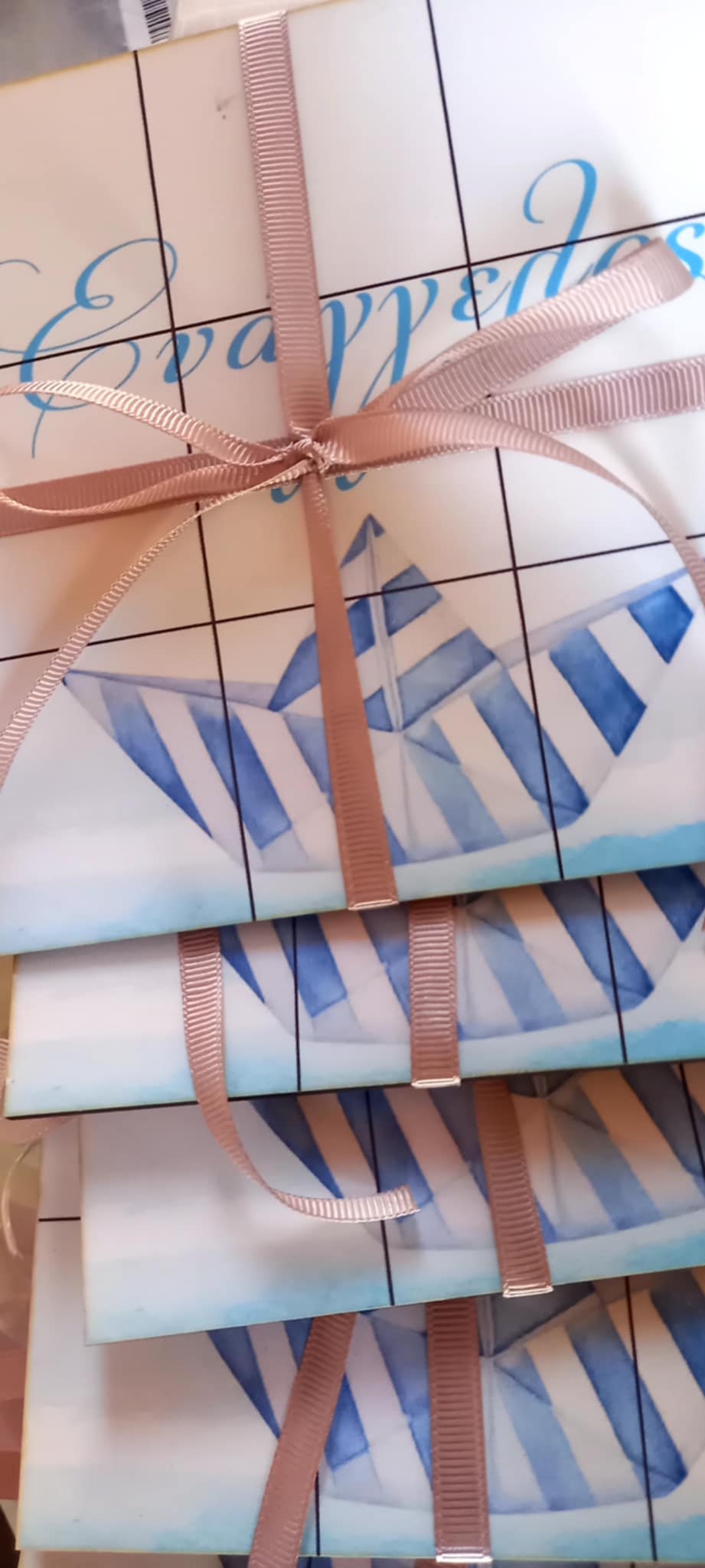 Παιδική μπομπονιέρα βάπτισης προσωποποιημένη τρίλιζα