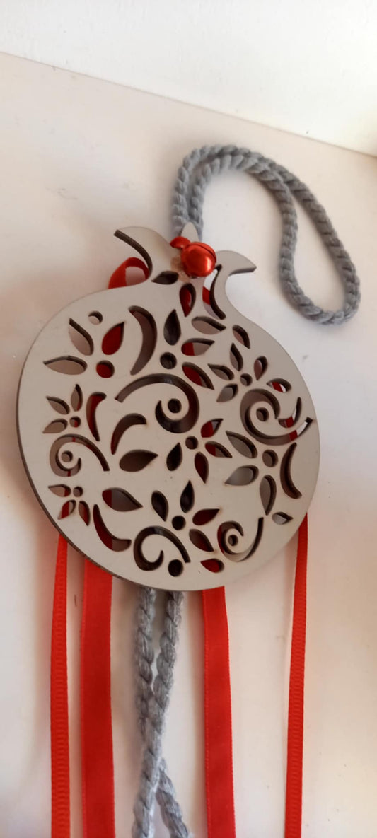 Κρεμαστό γούρι ξύλινο ρόδι