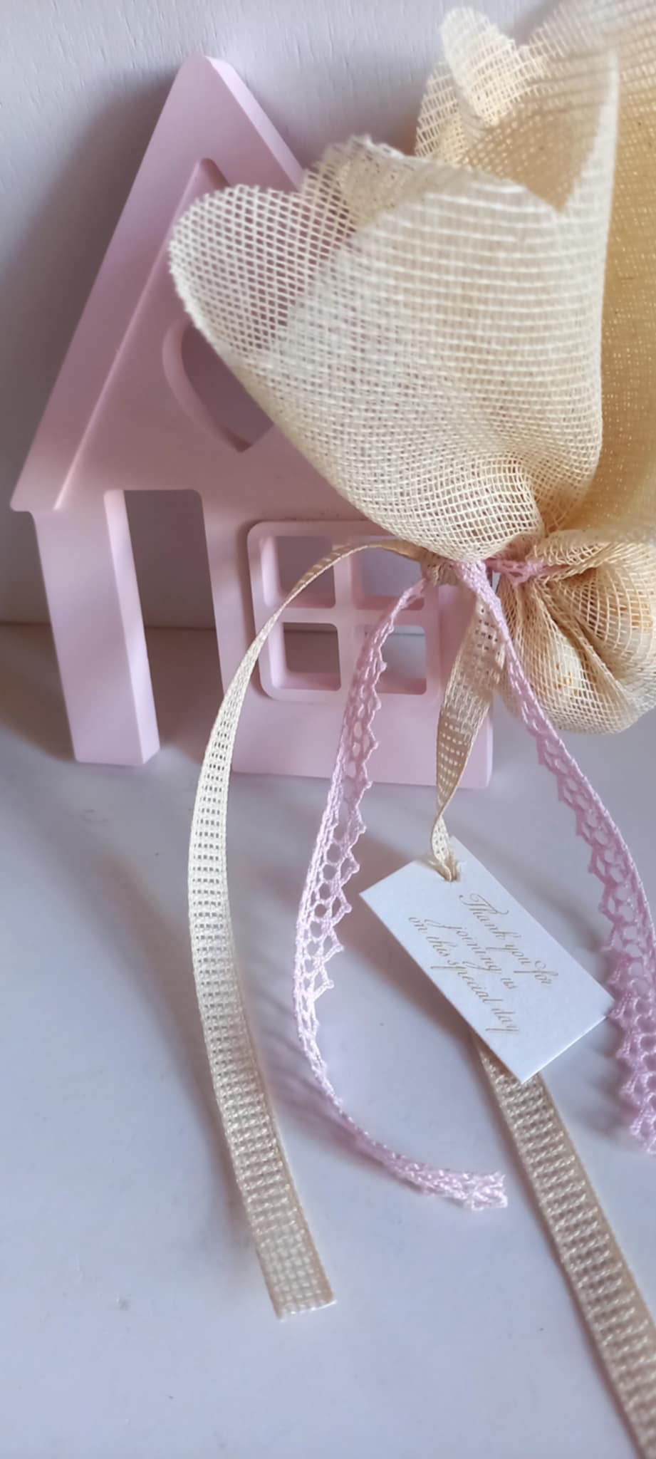 Μπομπονιέρα βάπτισης κεραμικό σπιτάκι