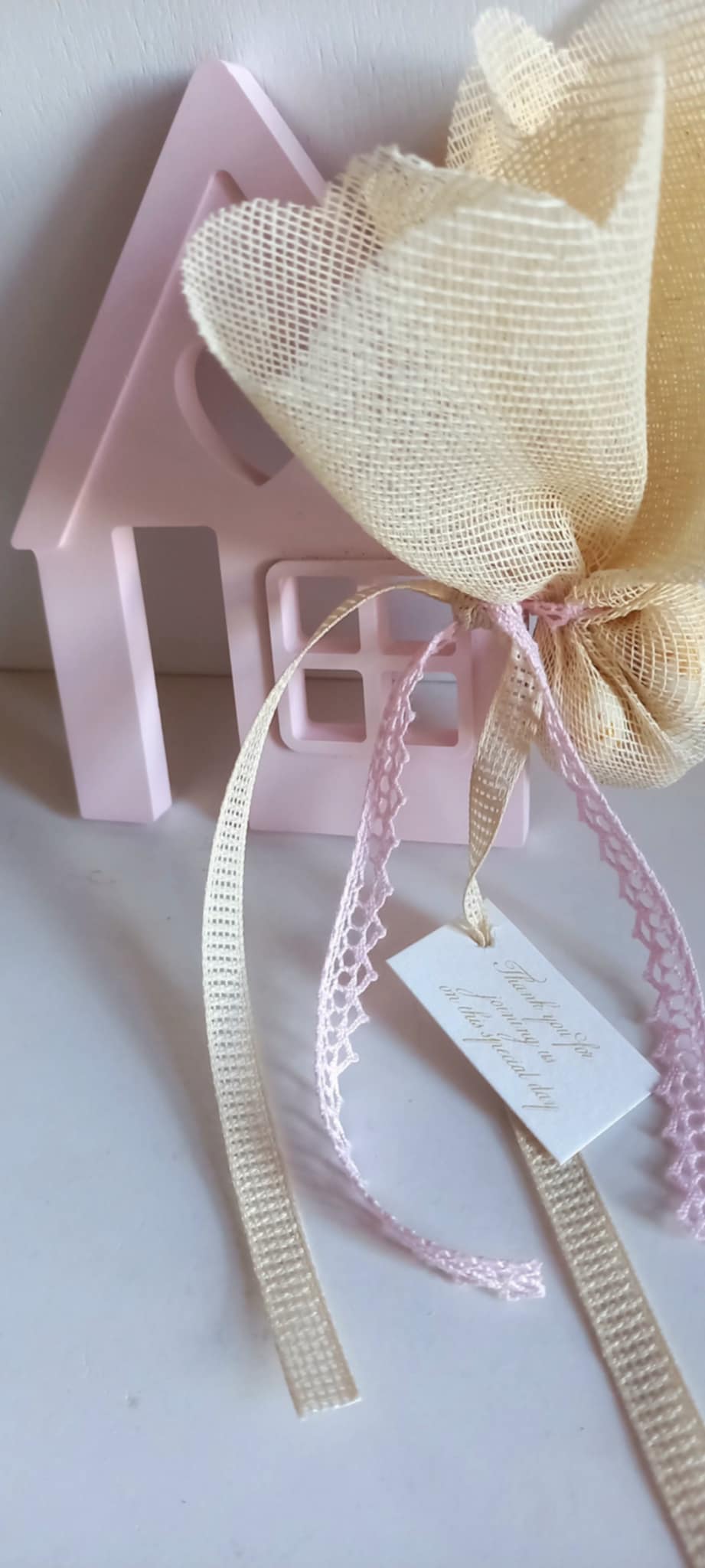 Μπομπονιέρα βάπτισης κεραμικό σπιτάκι
