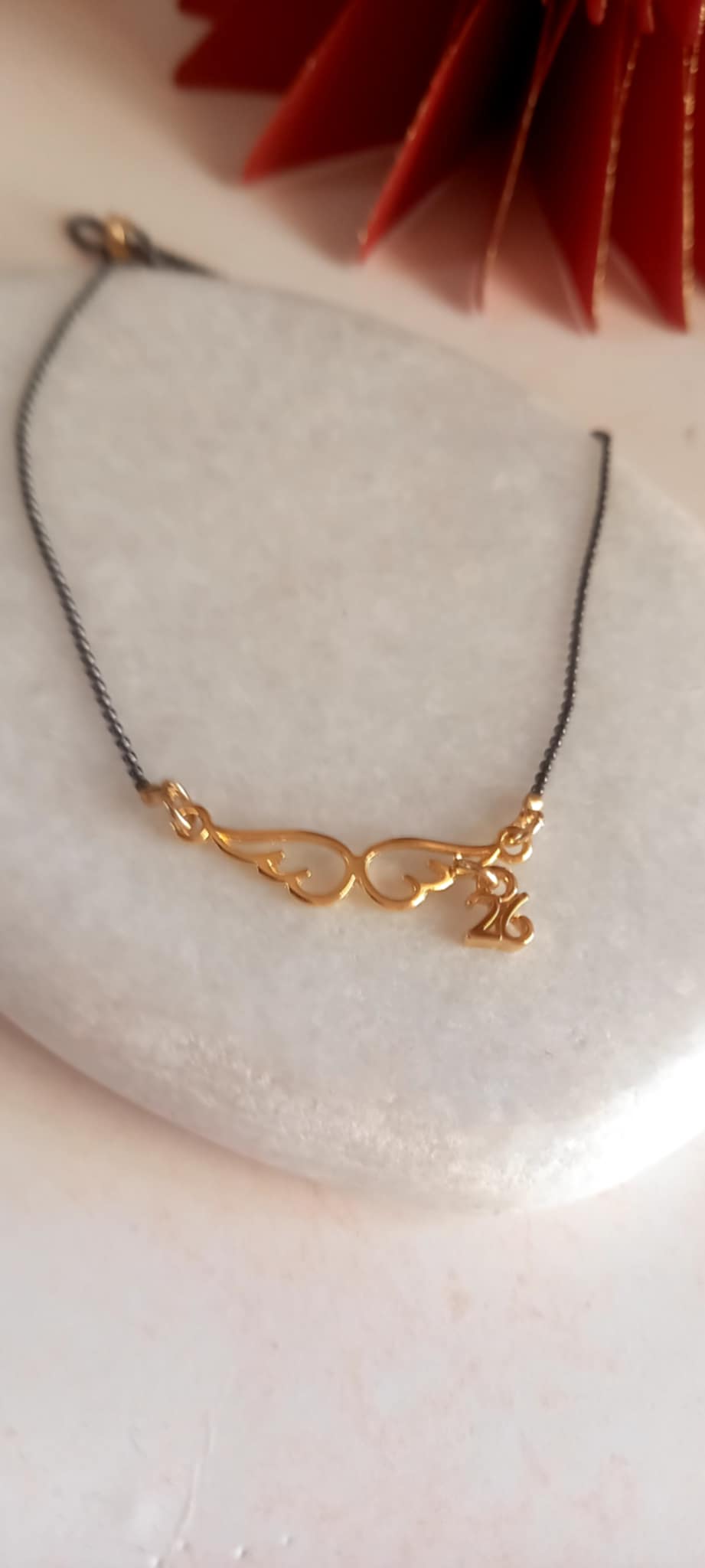 Κολιέ - γούρι με φτερά αγγέλου