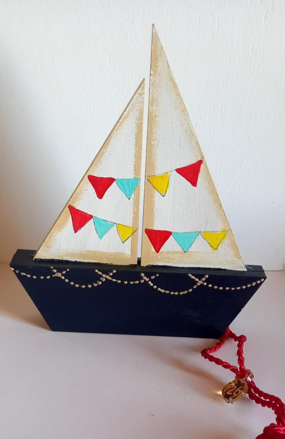 Επιτραπέζιο γούρι 2026 ξύλινο καράβι