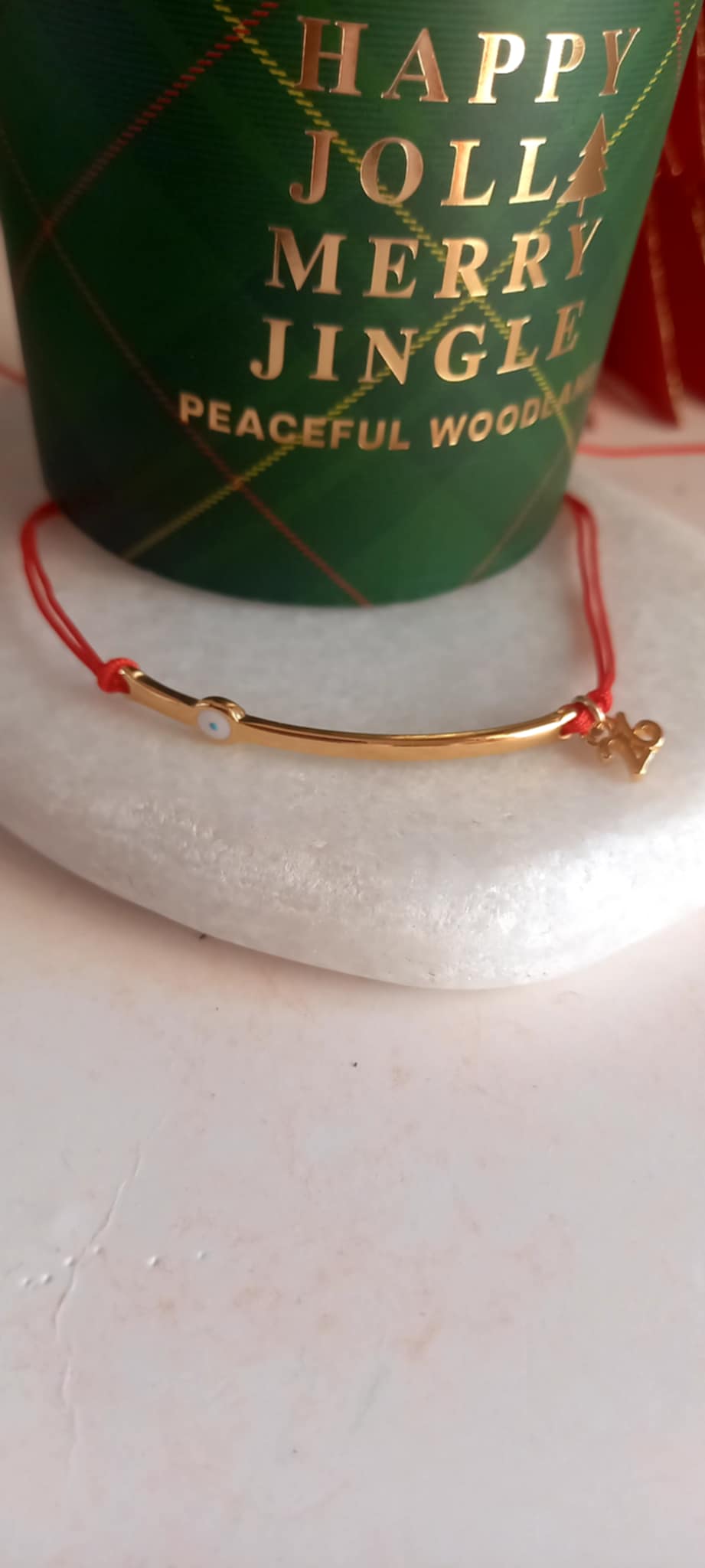 Βραχιόλι - γούρι 2026 με επιχρυσωμένη μπάρα