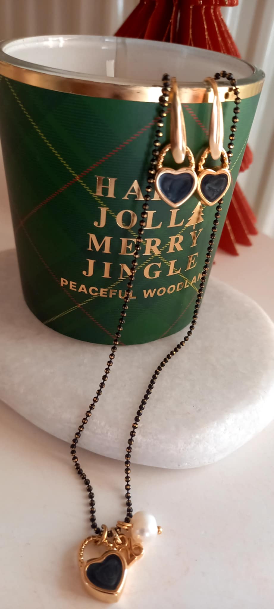 Σκουλαρίκια από ατσάλι με μοτίφ καρδιές