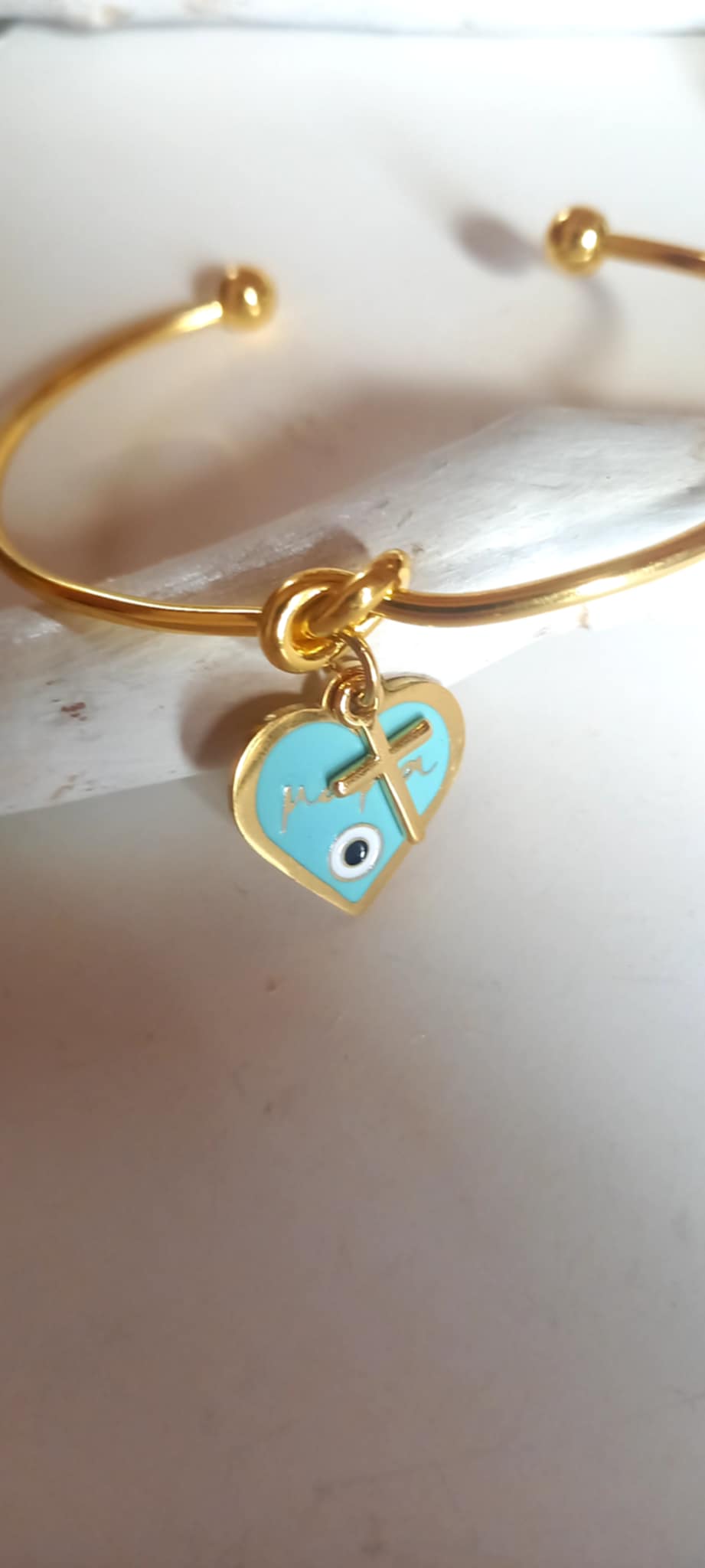 Μαρτυρικό βραχιόλι για τη μαμά με βέργα και ατσάλινο στοιχείο