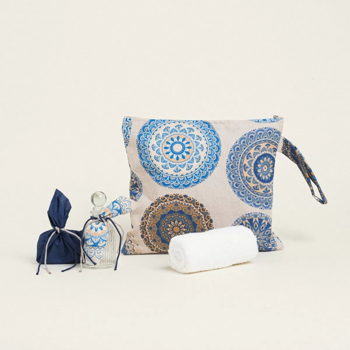 Σετ βάπτισης boho με μπλε madala