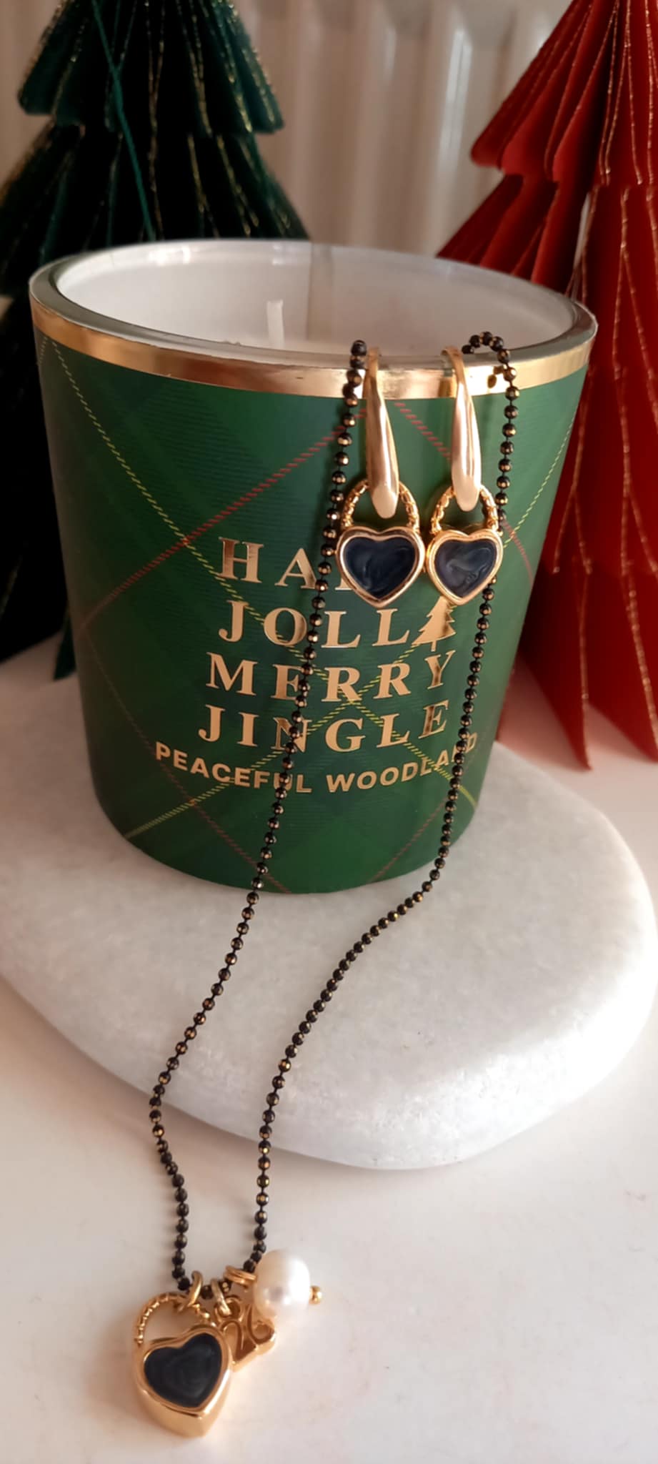 Σκουλαρίκια από ατσάλι με μοτίφ καρδιές