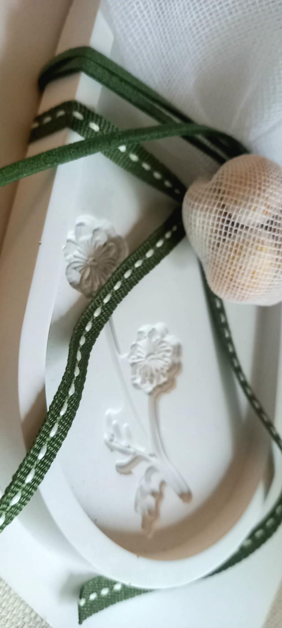 Μπομπονιέρα γάμου πιατάκι με λουλούδι