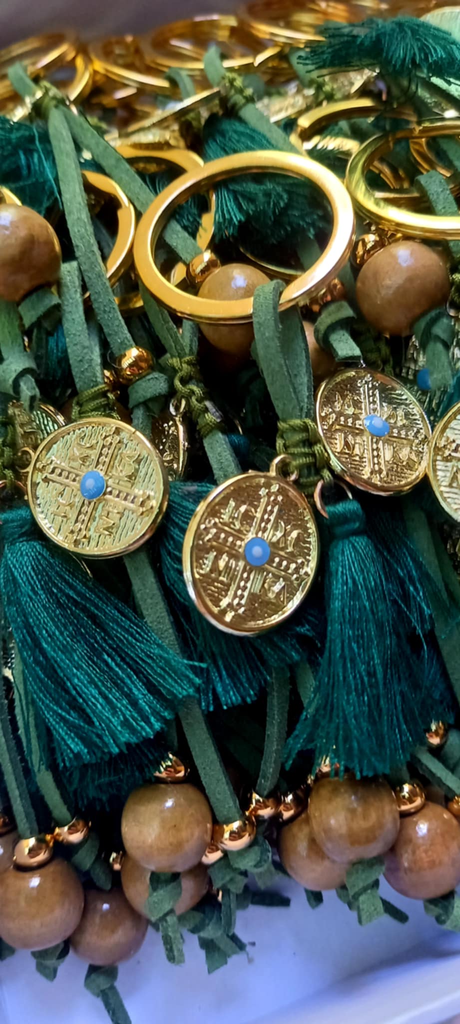 Μαρτυρικό βάπτισης μπρελόκ με κωνσταντινάτο και φούντα