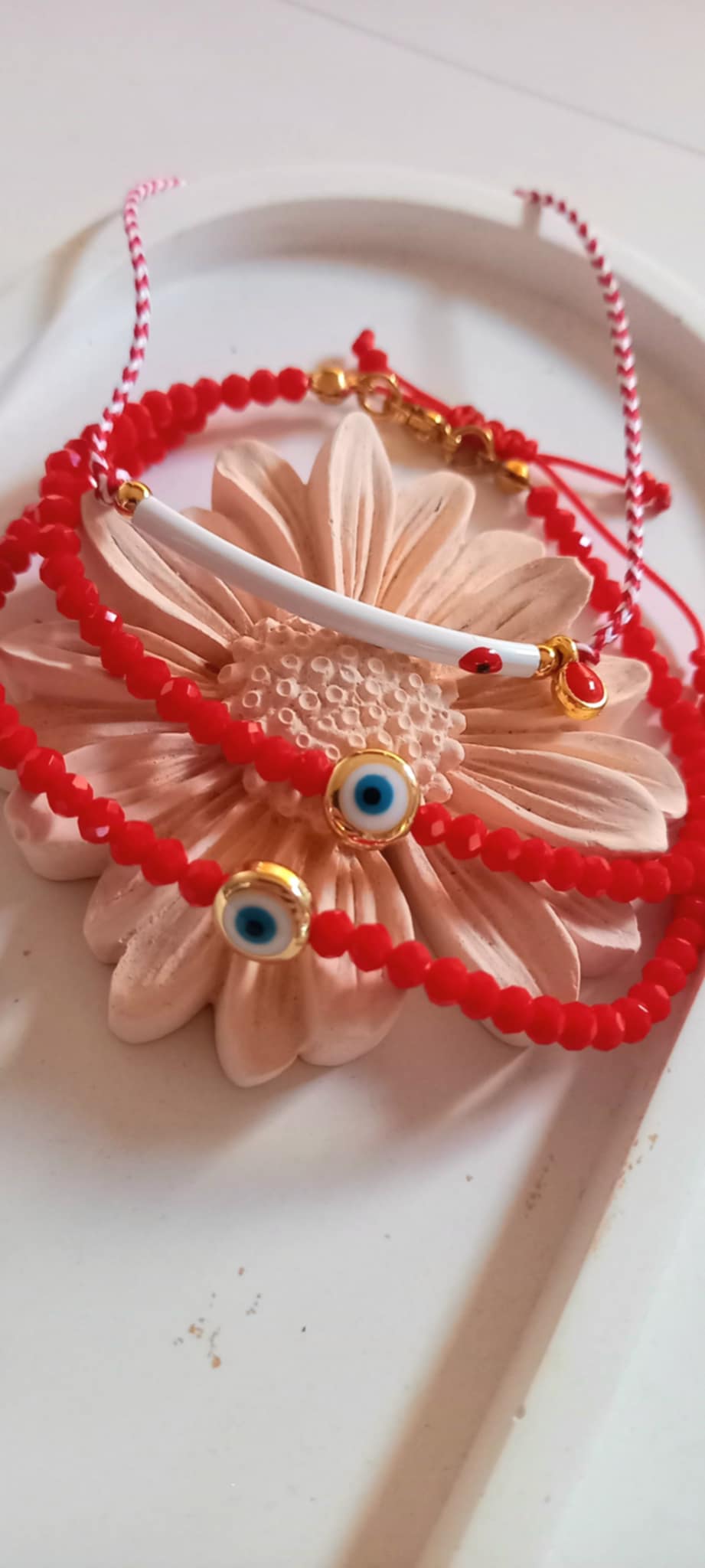 Βραχιόλι μαρτάκι με μπάρα και επιχρυσωμένο στοιχείο