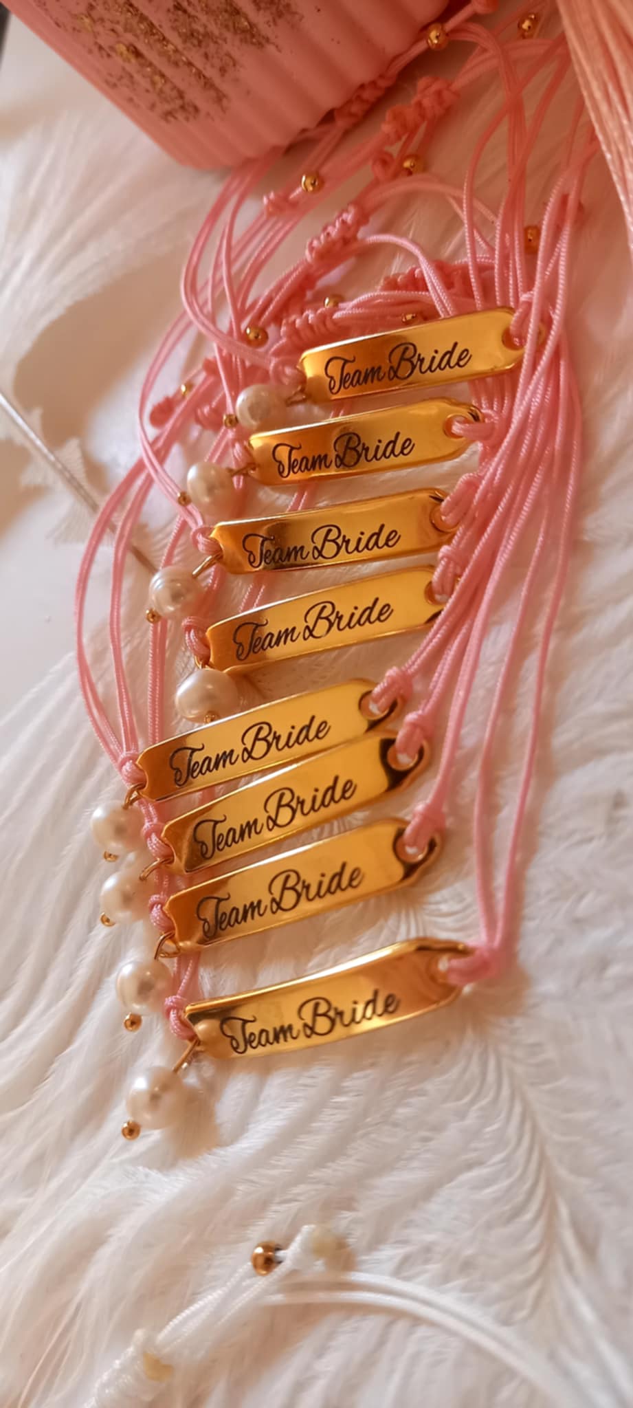 Βραχιόλι team bride για bachelor party με μαργαριτάρι καλλιέργειας