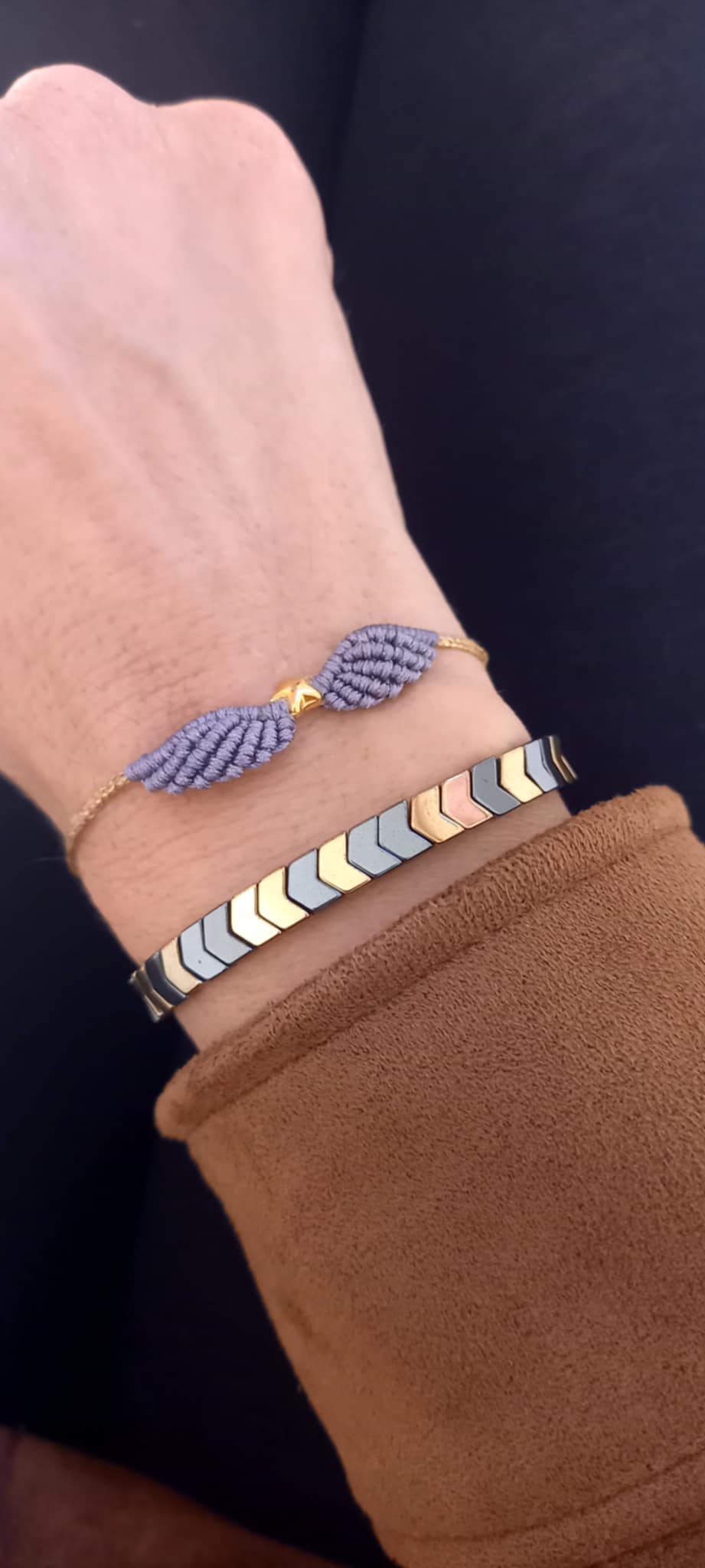 Βραχιόλι με φτερά αγγέλου και αστέρι