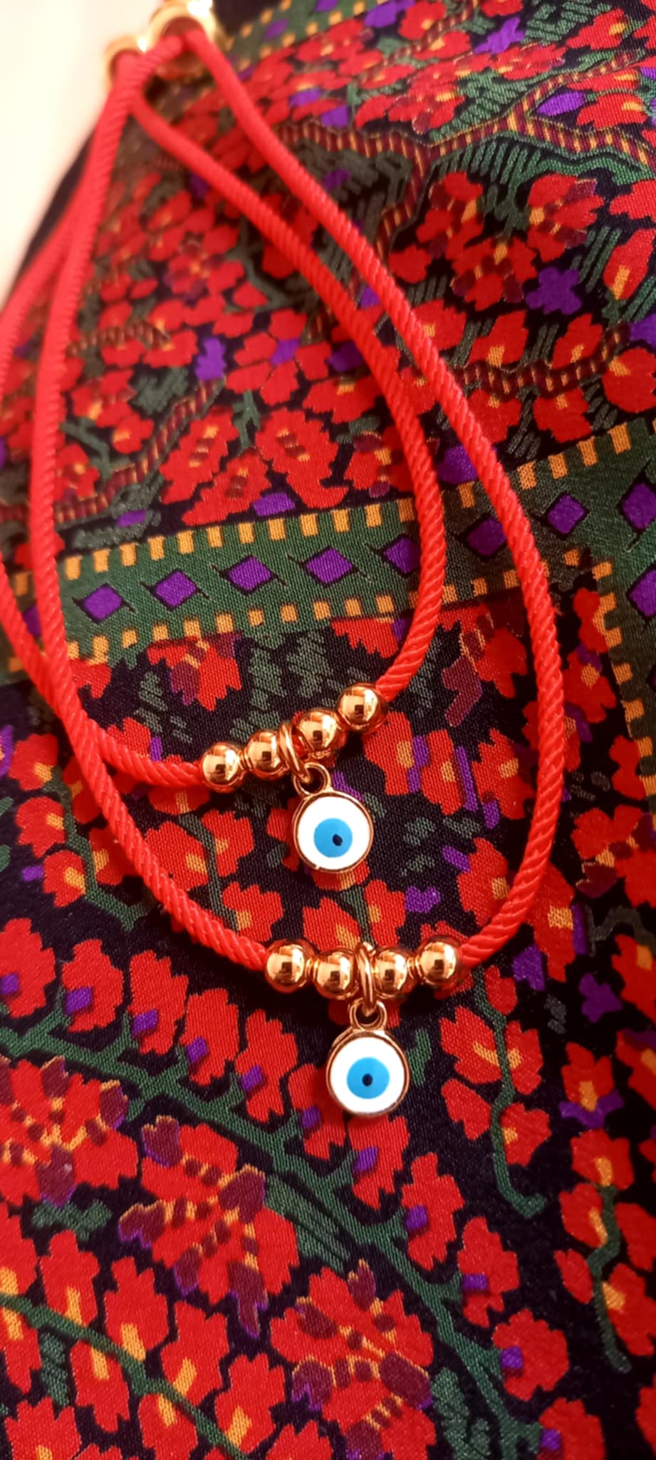 Βραχιόλι μαρτάκι με επιχρυσωμένο μάτι