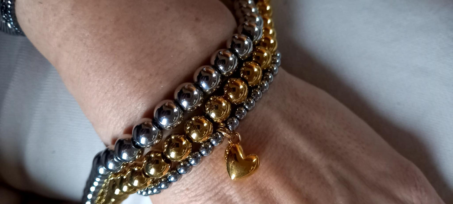 Βραχιόλι με ατσάλινες μπίλιες