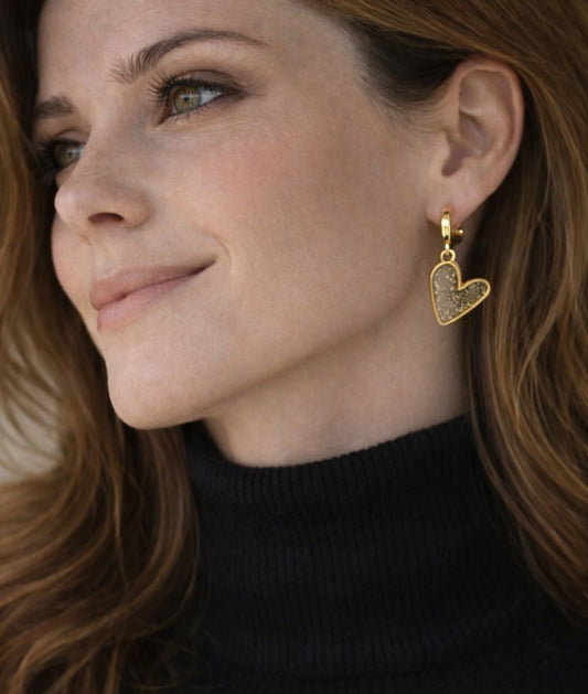 Σκουλαρίκια - κρικάκια με καρδιά