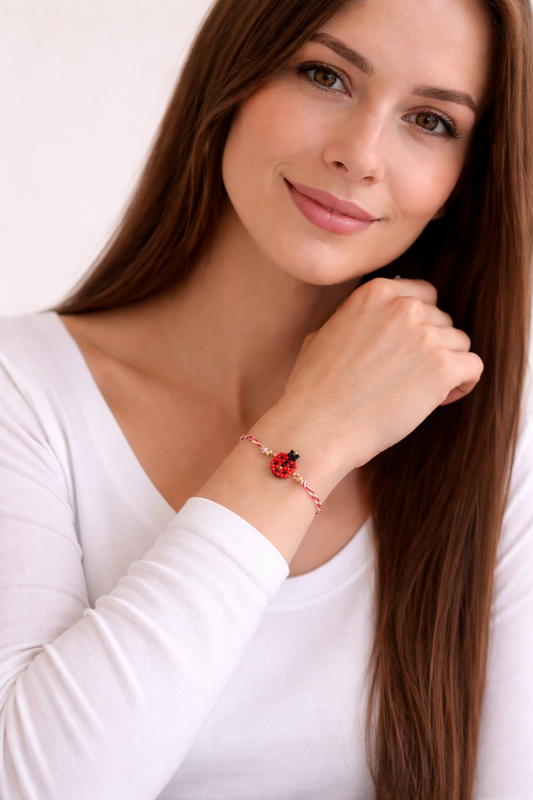 ΄Βραχιόλι μαρτάκι με πασχαλίτσα miyuki