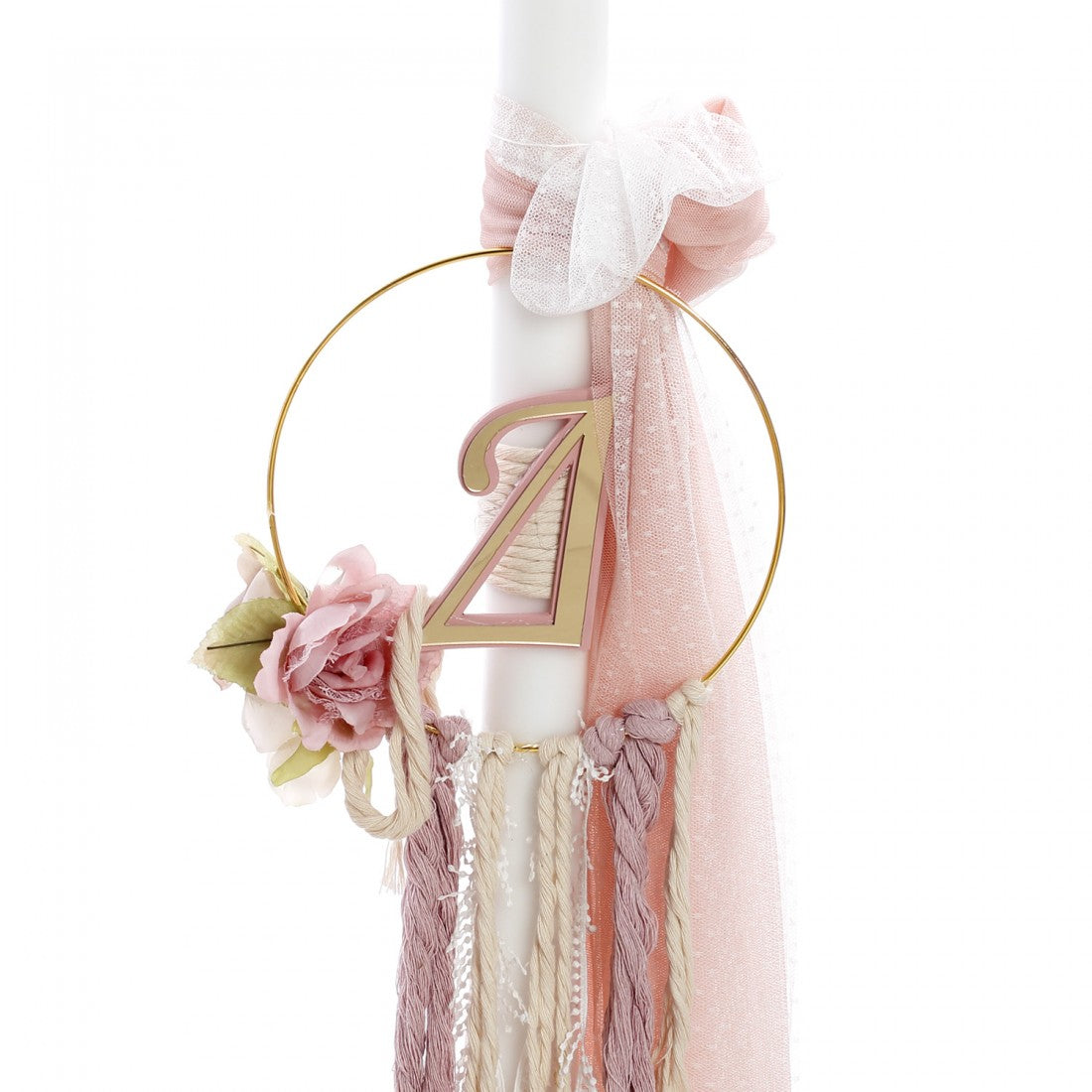 Σετ βάπτισης με στεφάνι και μονόγραμμα