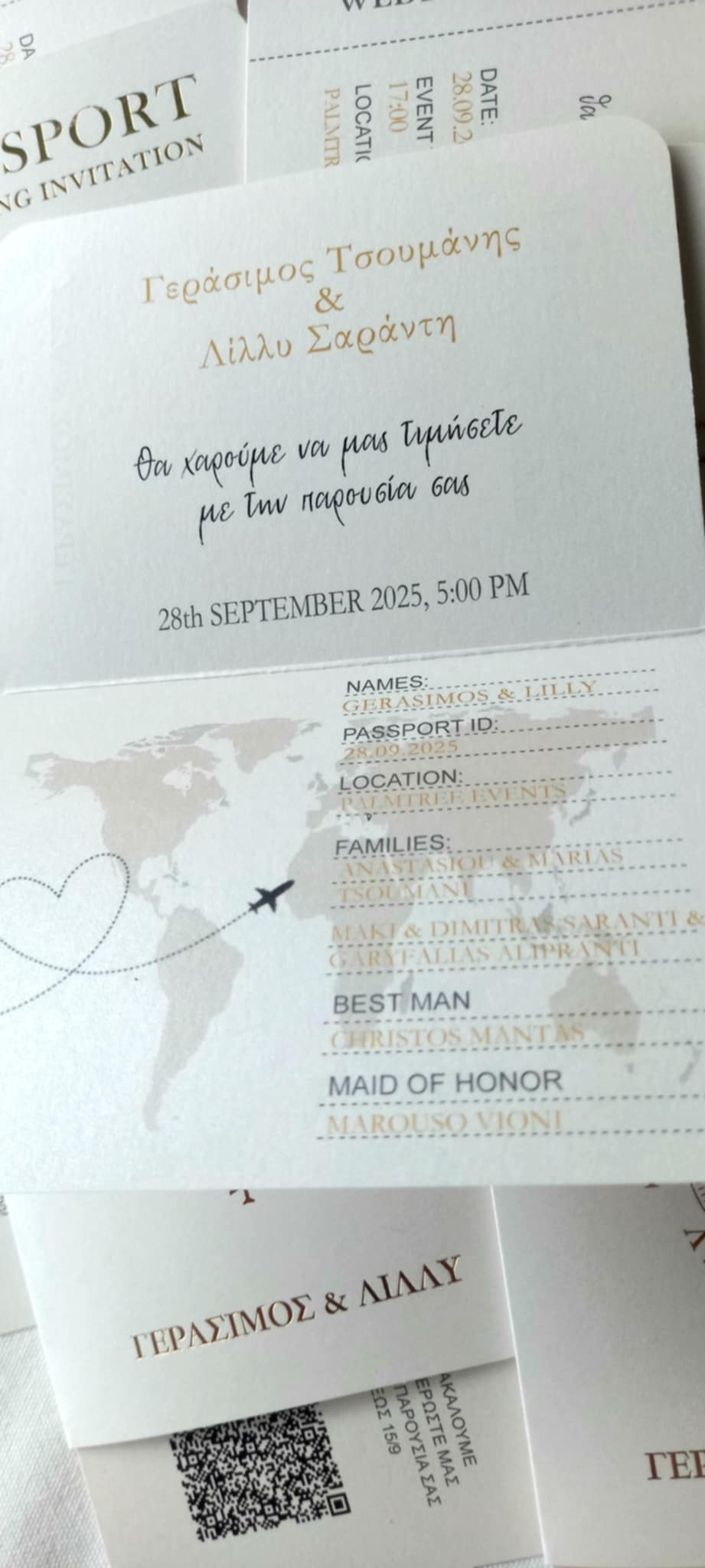 Προσκλητήριο γάμου - διαβατήριο