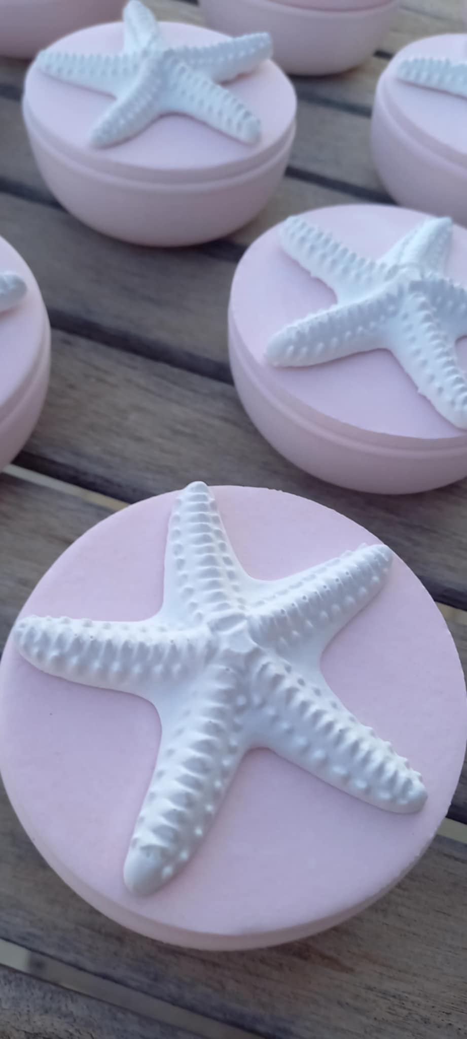 Μπομπονιέρα βάπτισης κεραμική μπιζουτιέρα με αστερία