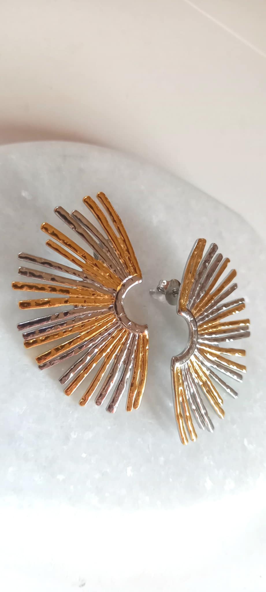 Σκουλαρίκια από ατσάλι με ακτίνες