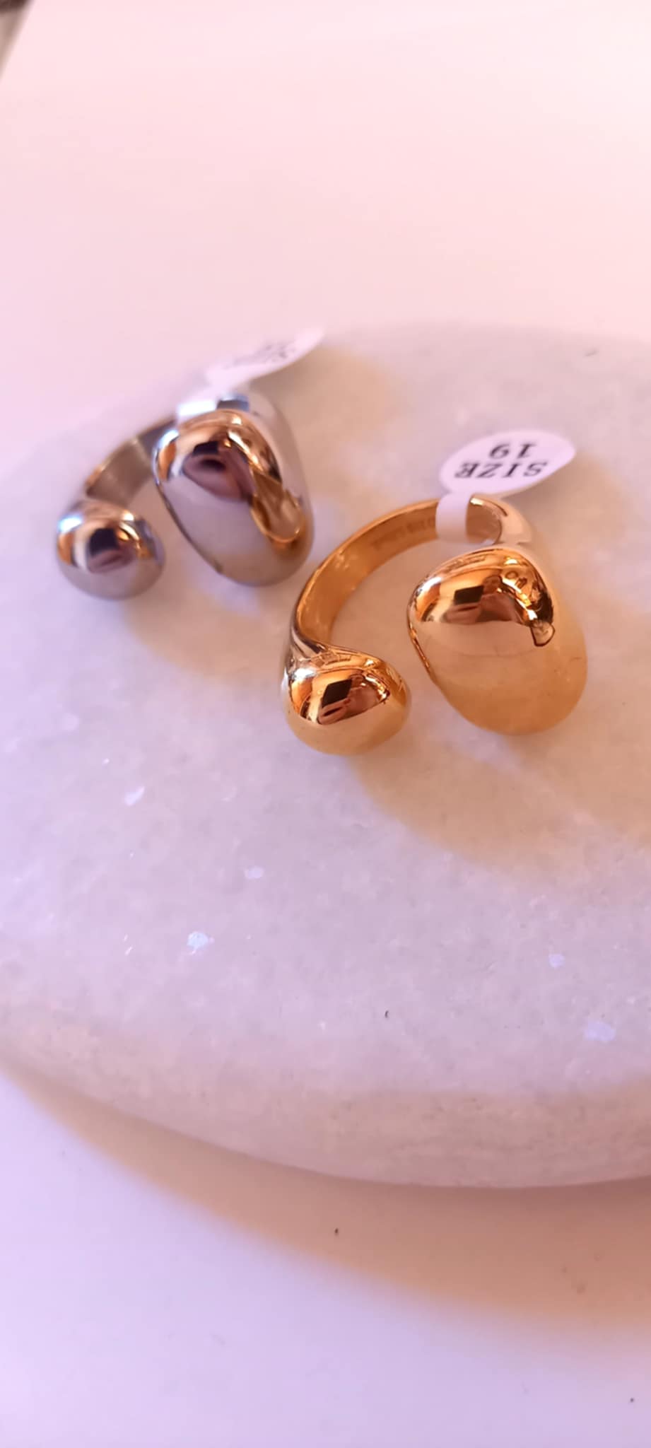 Ατσάλινο δαχτυλίδι σε δύο χρώματα