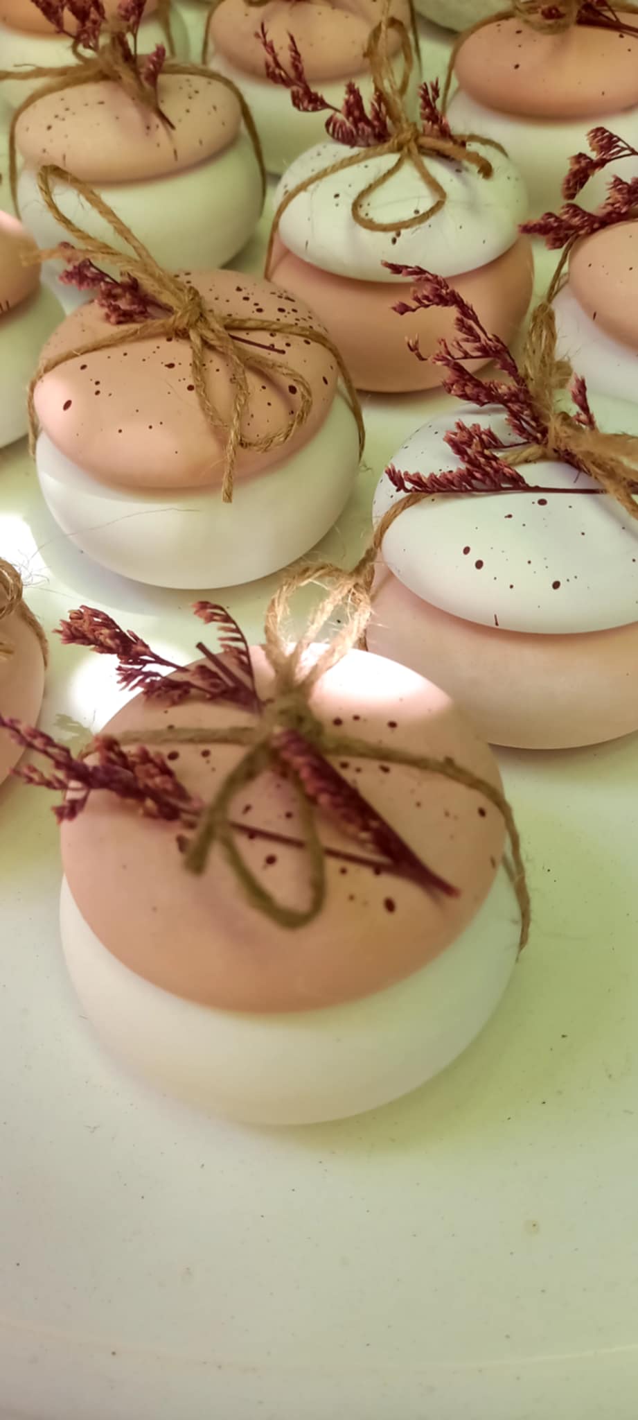 Μπομπονιέρα βάπτισης μπιζουτιέρα με πιτσίλες