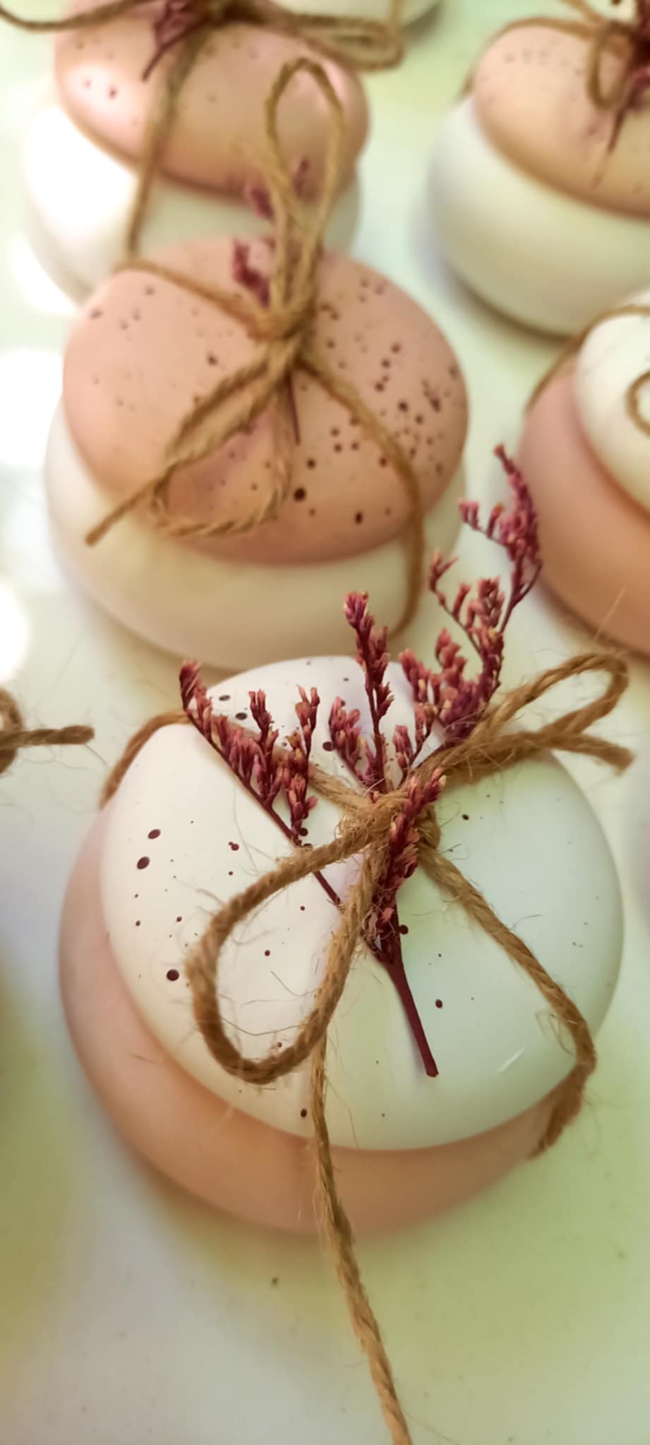 Μπομπονιέρα βάπτισης μπιζουτιέρα με πιτσίλες