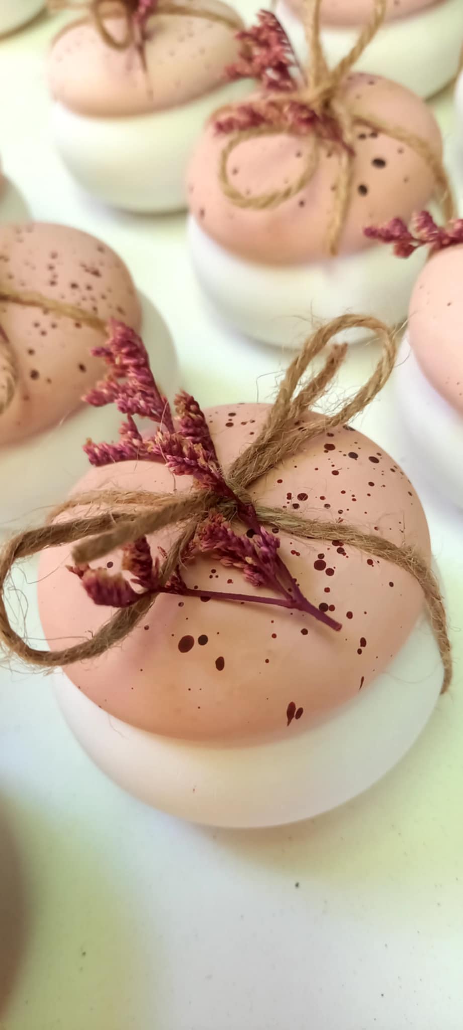 Μπομπονιέρα βάπτισης μπιζουτιέρα με πιτσίλες