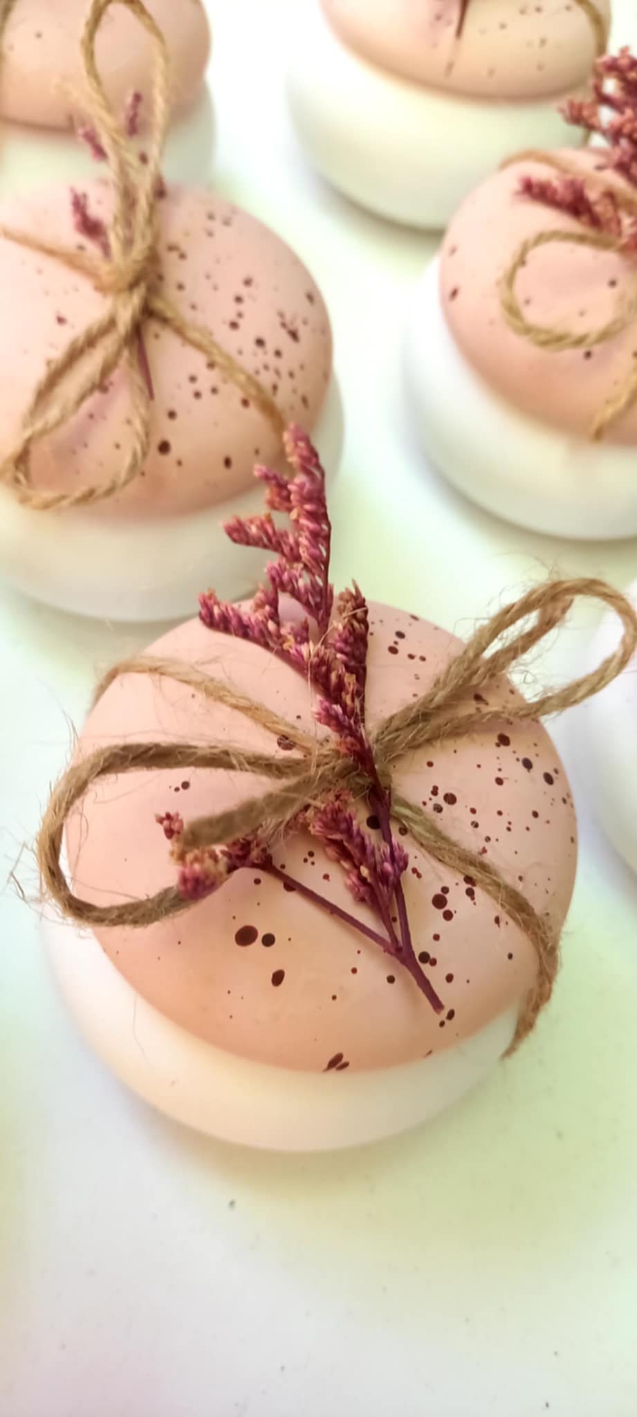 Μπομπονιέρα βάπτισης μπιζουτιέρα με πιτσίλες