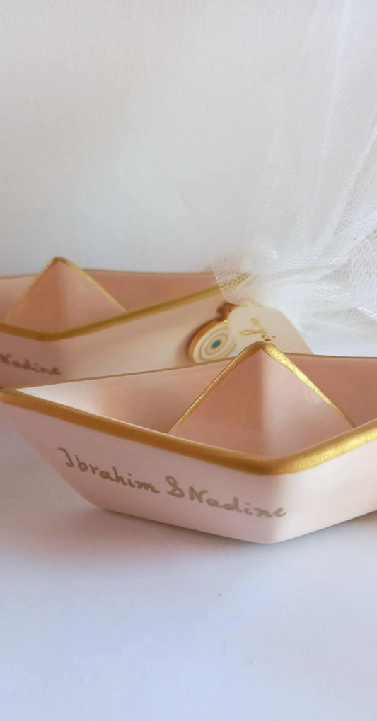 Μπομπονιέρα γάμου κεραμικό καράβι