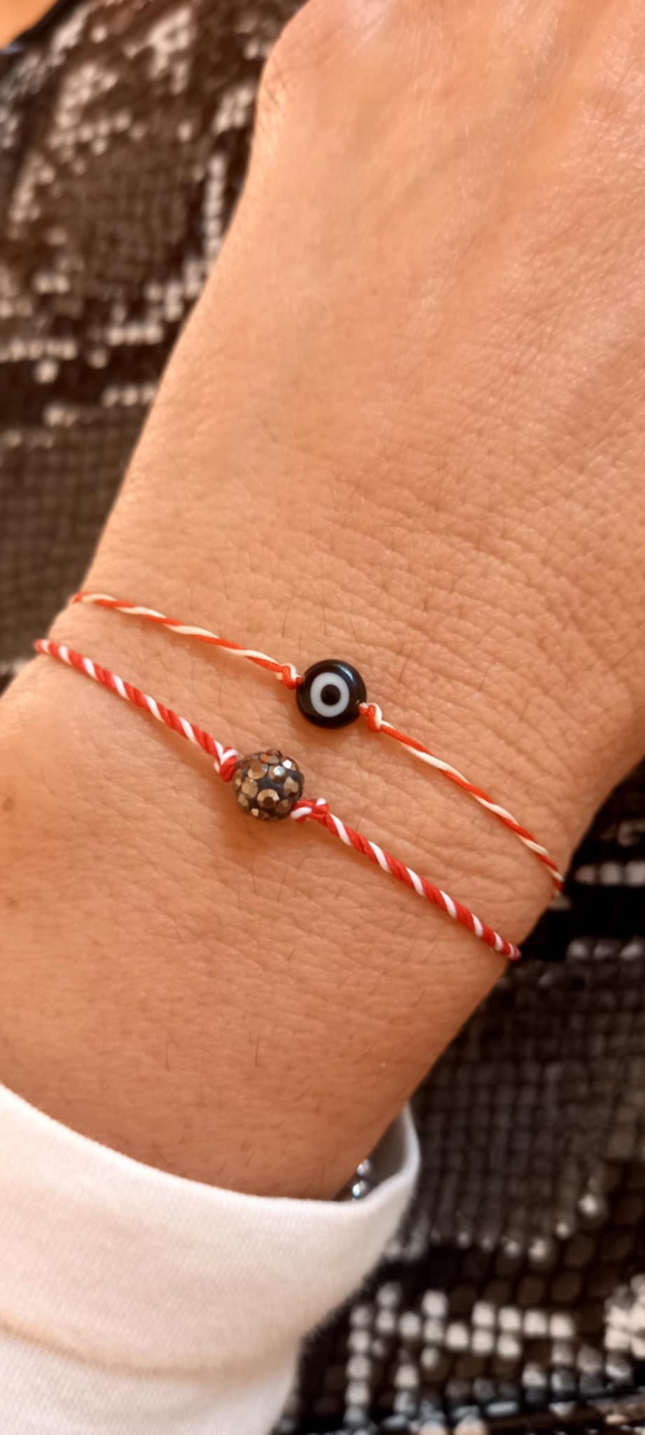 Βραχιόλι μαρτάκι με λαμπερό μοτίφ