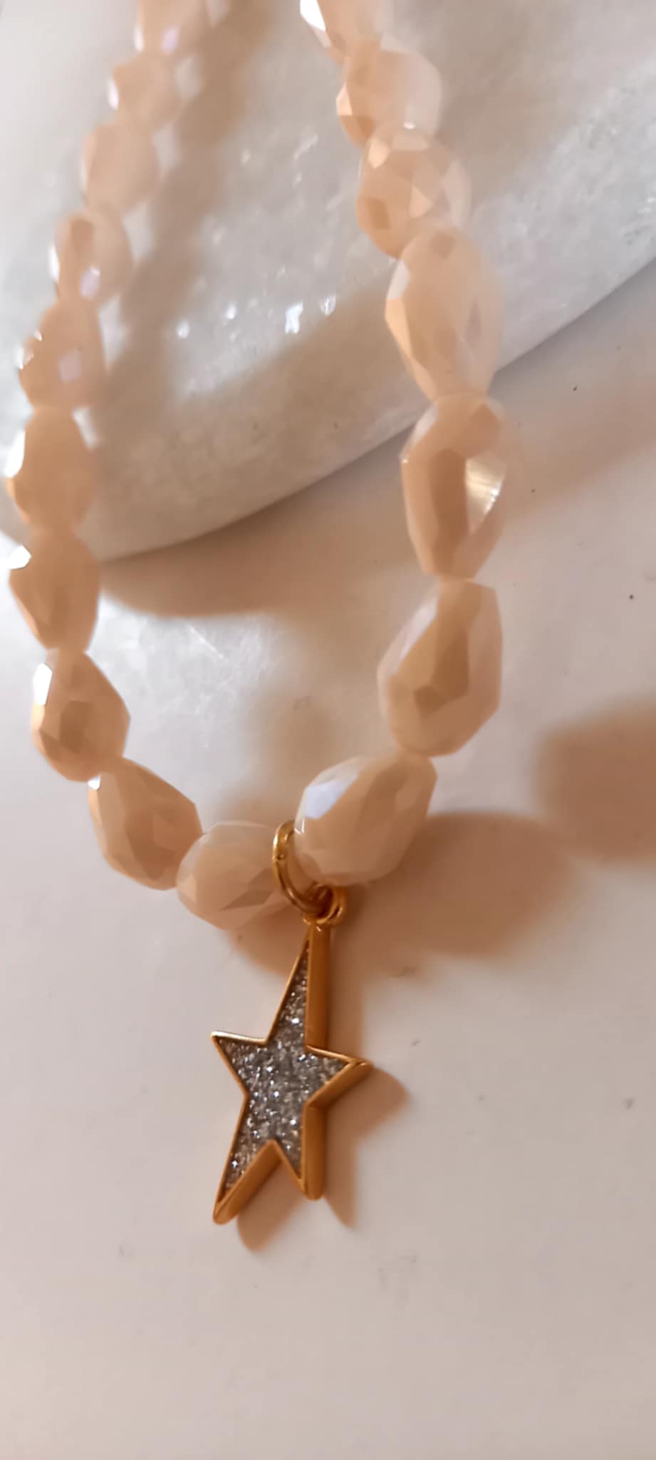 Κολιέ με κρύσταλλα και μοτίφ αστέρι