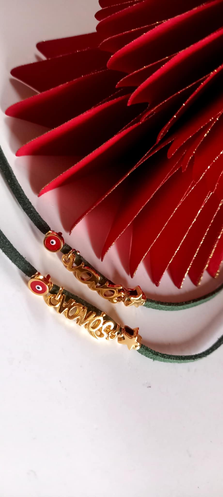 Μαρτυρικό βραχιόλι - γούρι μαμάς, νονάς, μπαμπά και νονού