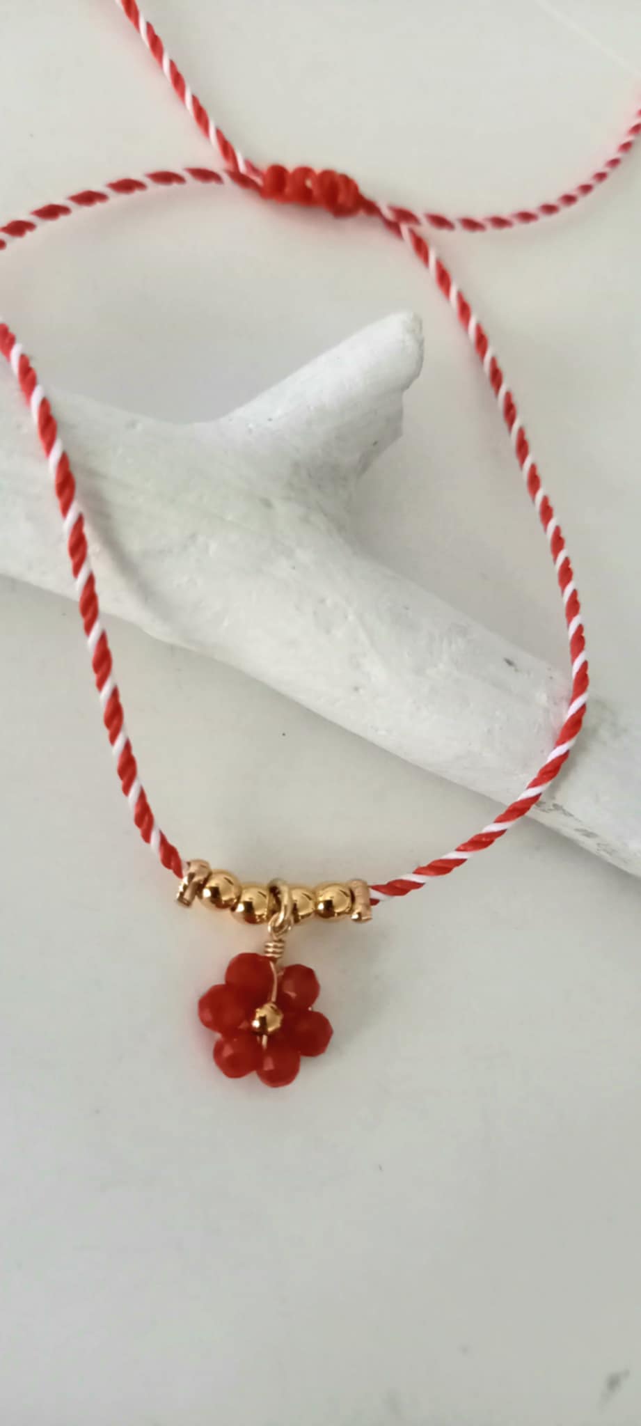 Βραχιόλι μαρτάκι με λουλούδι