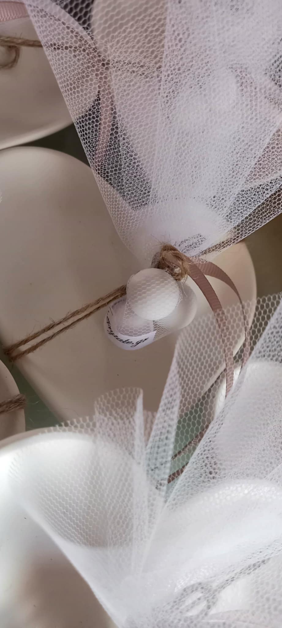 Μπομπονιέρα γάμου - βάπτισης κεραμική καρδιά