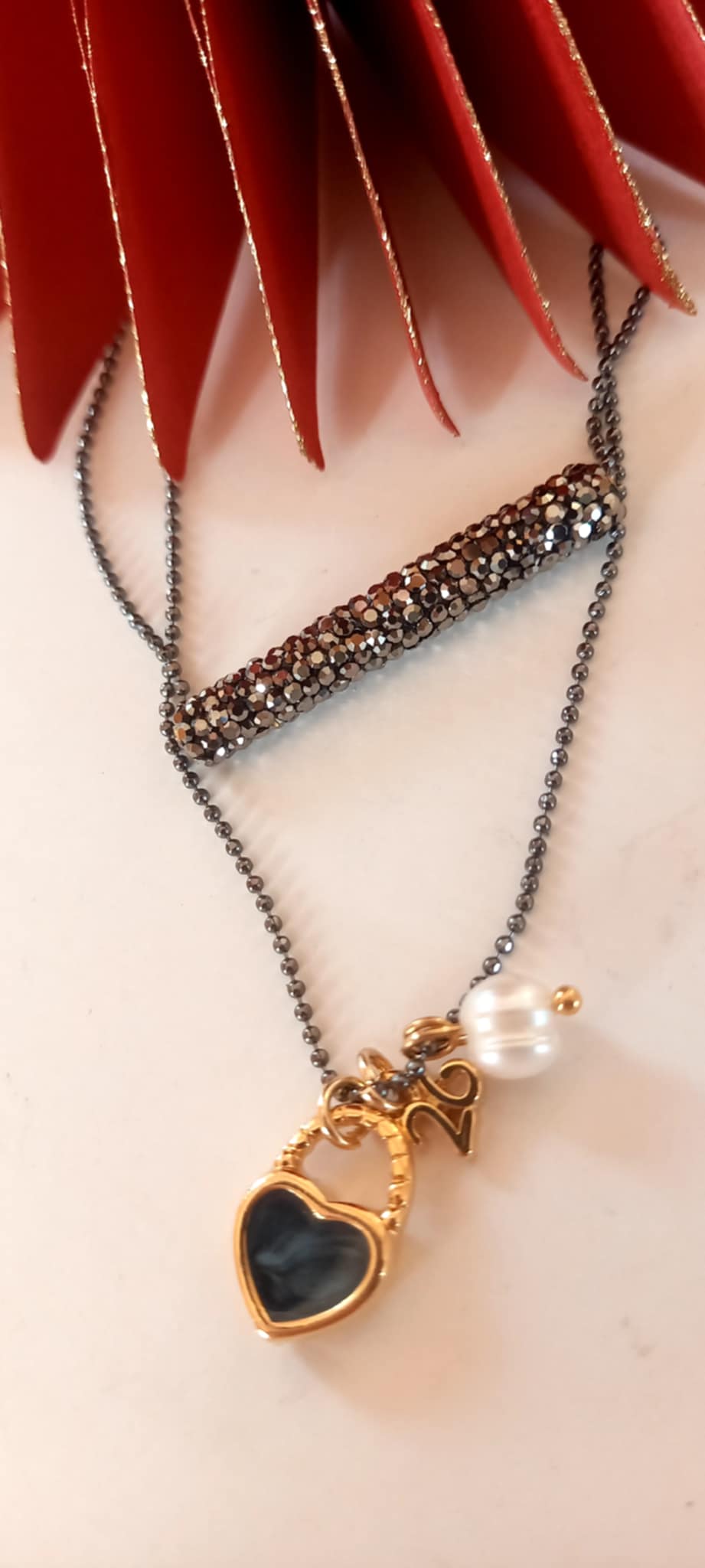 Κολιέ με μπάρα με ζιργκόν