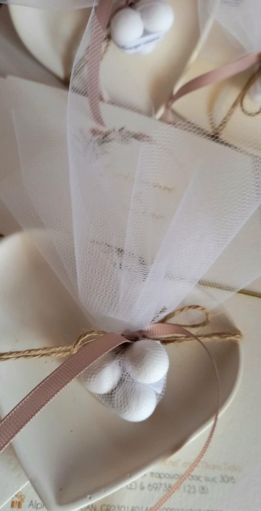 Μπομπονιέρα γάμου - βάπτισης κεραμική καρδιά