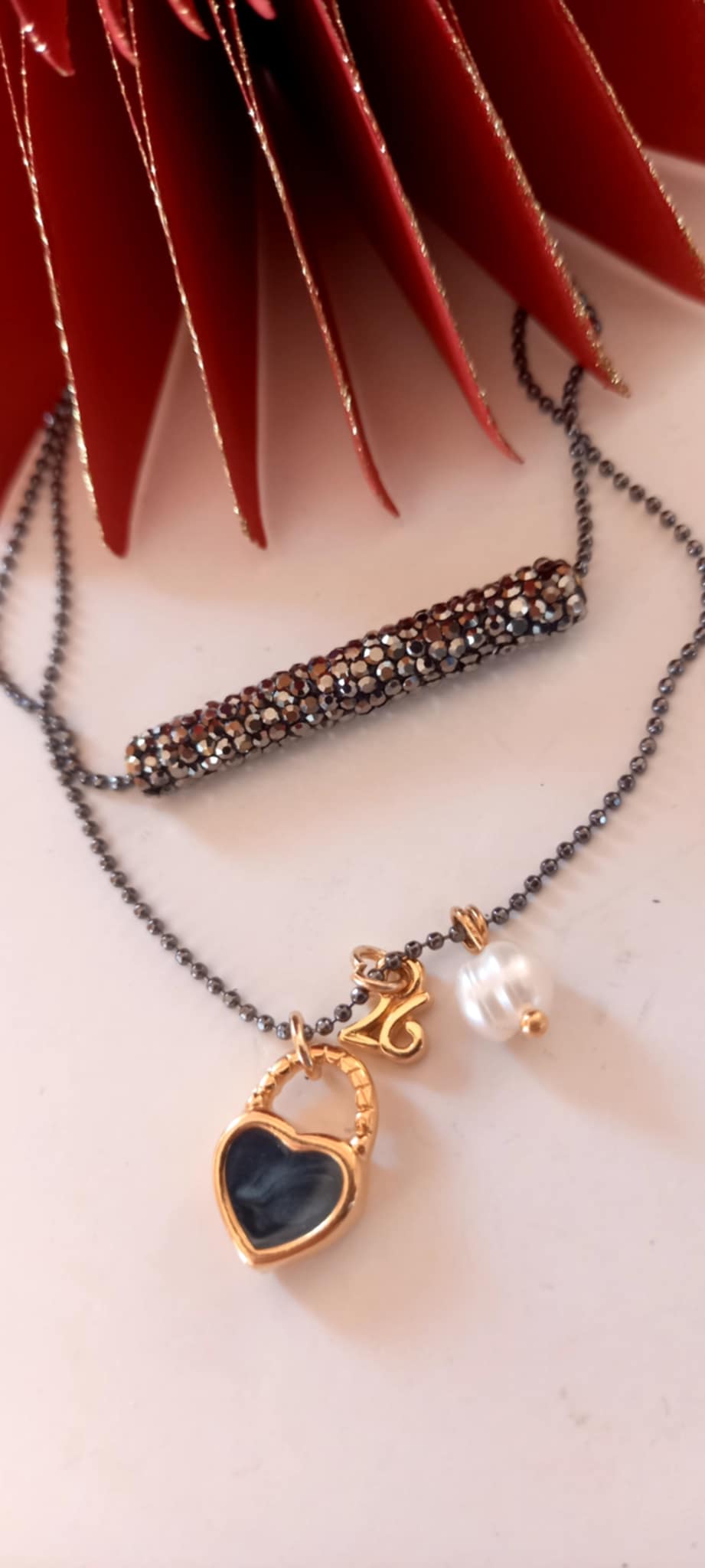 Κολιέ με μπάρα με ζιργκόν