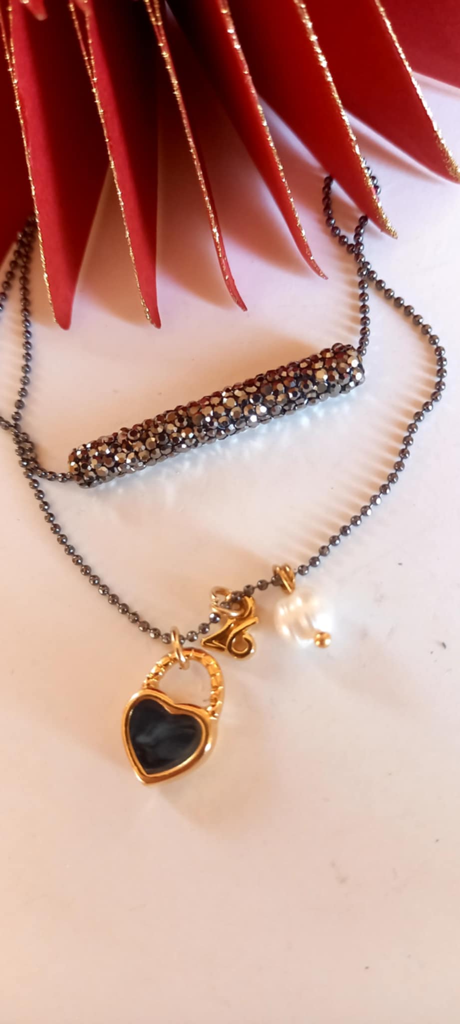 Κολιέ με μπάρα με ζιργκόν