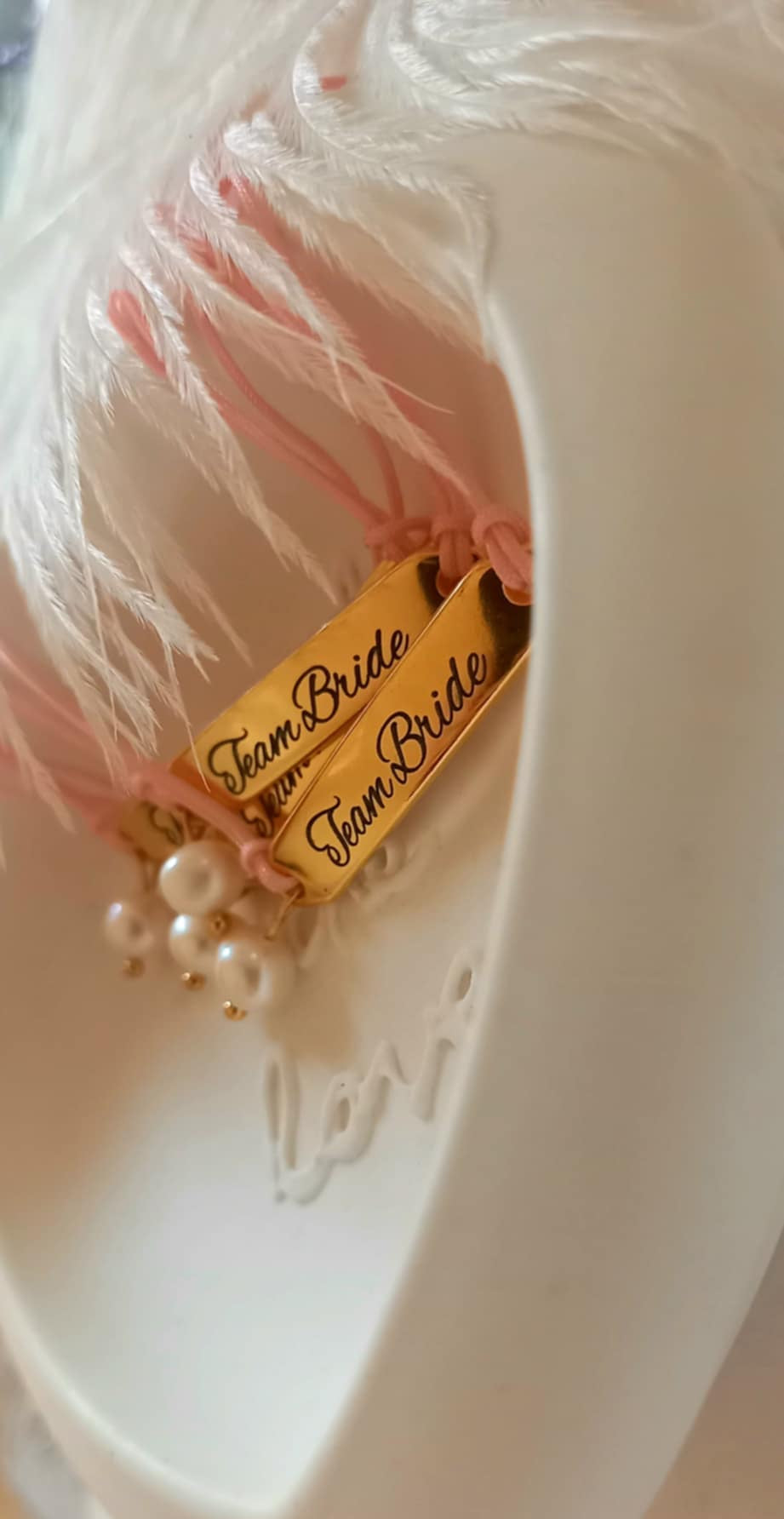 Βραχιόλι team bride για bachelor party με μαργαριτάρι καλλιέργειας