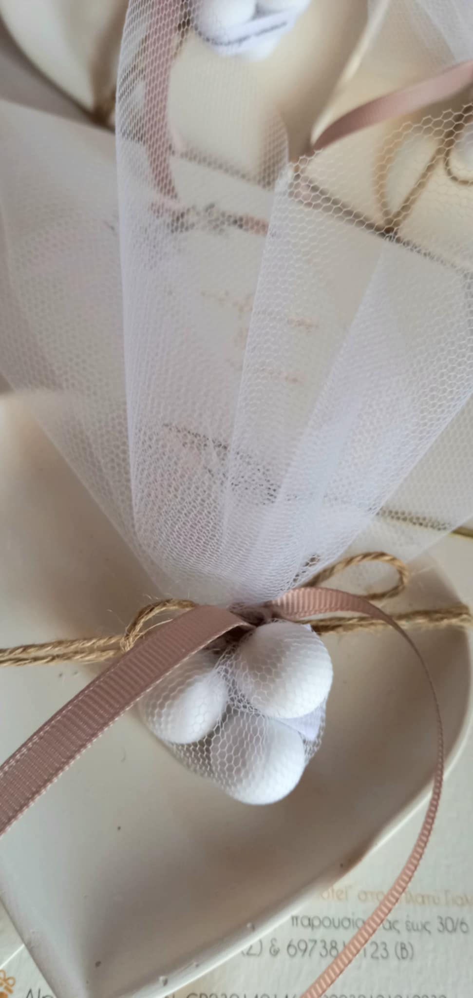 Μπομπονιέρα γάμου - βάπτισης κεραμική καρδιά