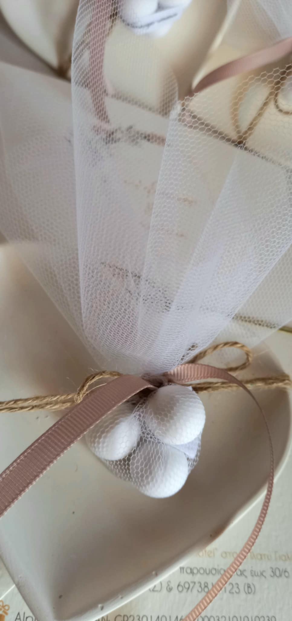 Μπομπονιέρα γάμου - βάπτισης κεραμική καρδιά