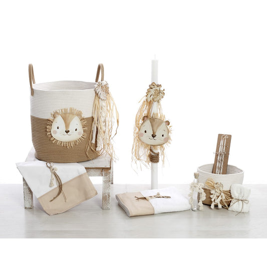 Σετ βάπτισης με θέμα το λιονταράκι