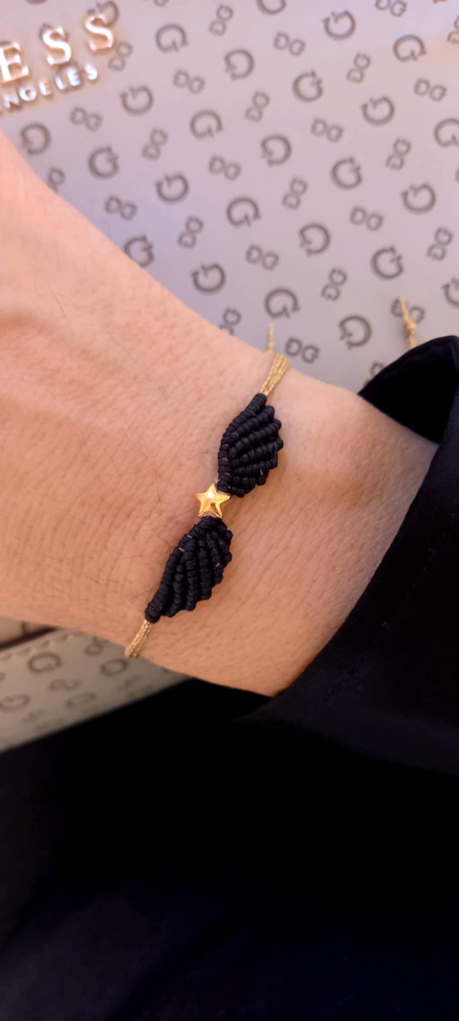 Βραχιόλι με φτερά αγγέλου και αστέρι