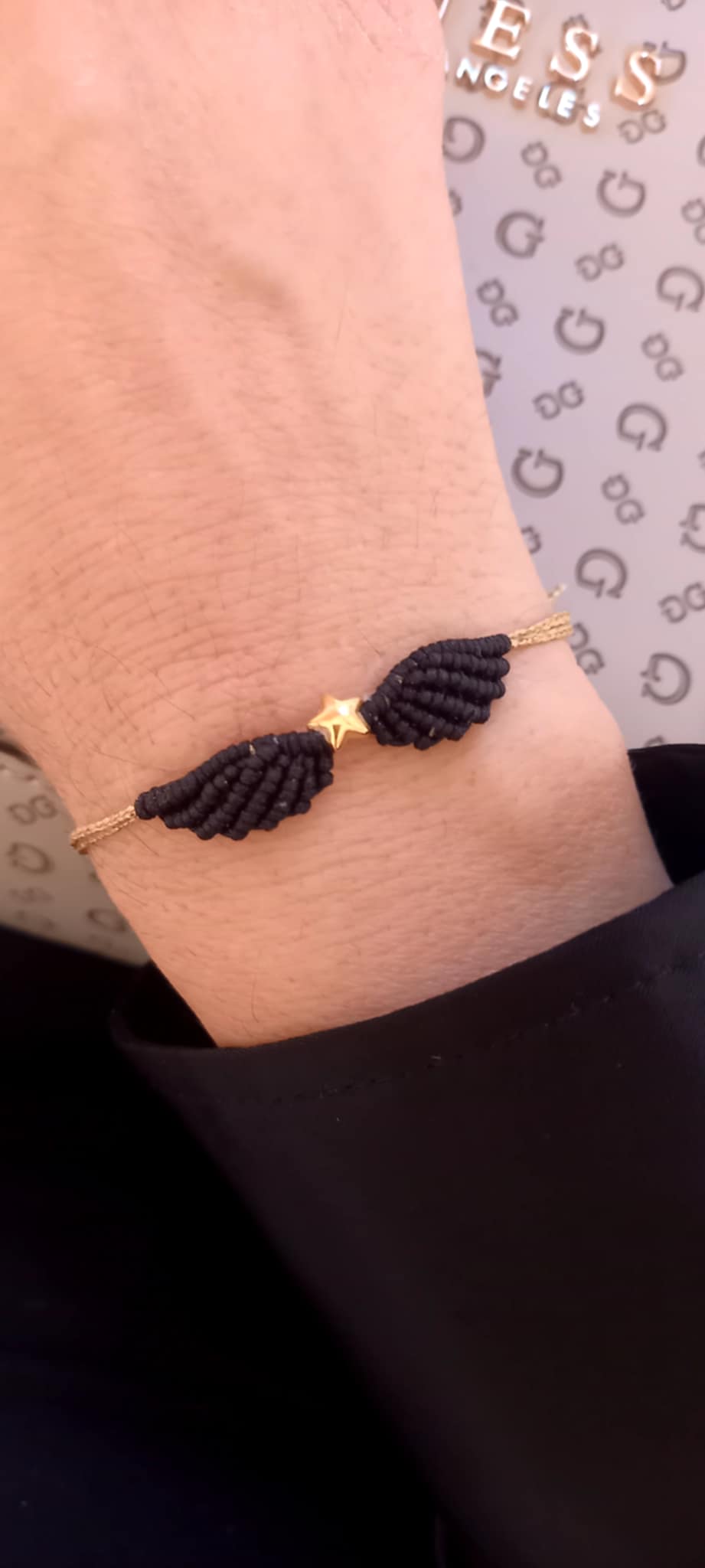 Βραχιόλι με φτερά αγγέλου και αστέρι