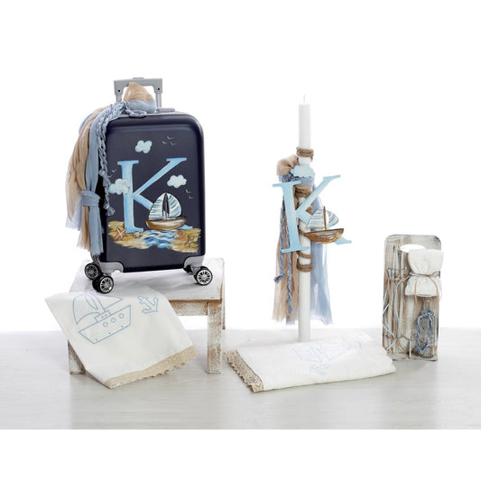 Σετ βάπτισης με θέμα καράβι