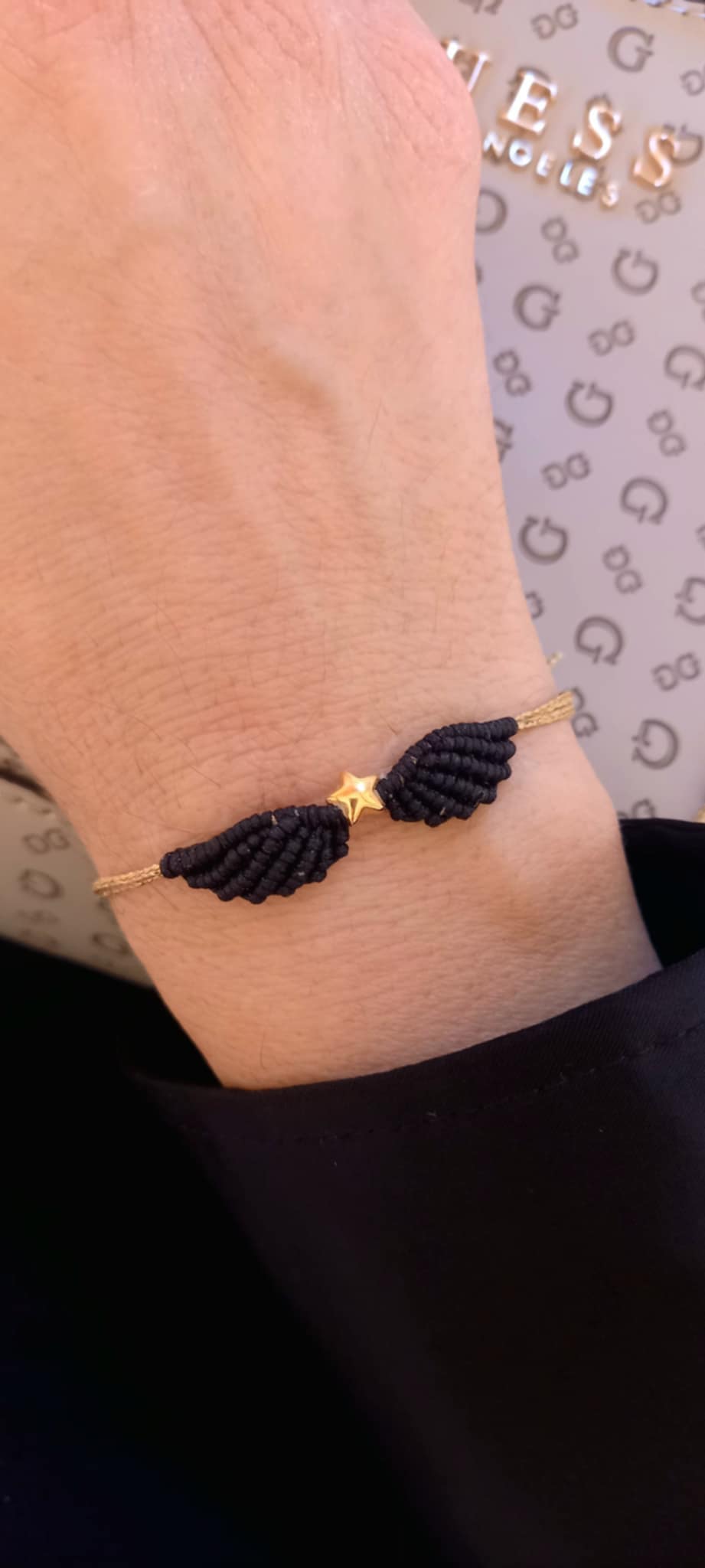 Βραχιόλι με φτερά αγγέλου και αστέρι