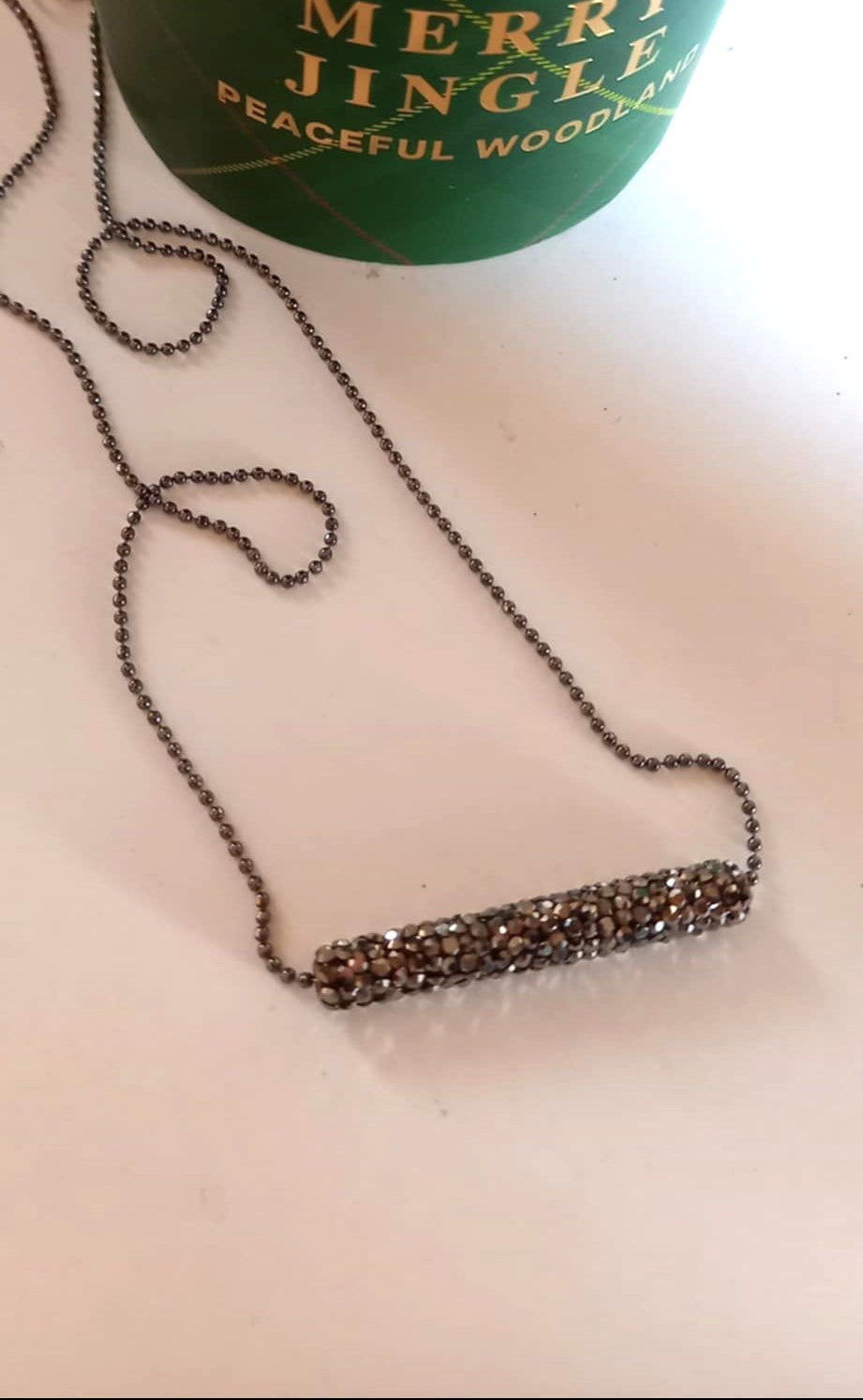 Κολιέ με μπάρα με ζιργκόν