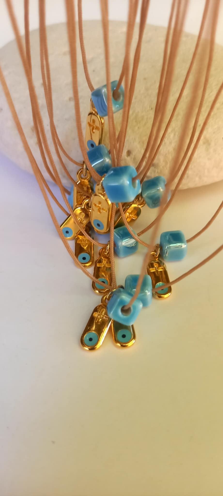 Μαρτυρικό βάπτισης με κεραμικό κύβο και σταυρό